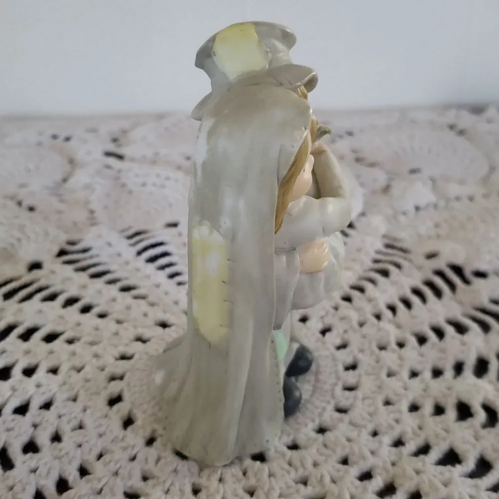 Adorable Vintage Porcelain Hobo Wedding Cake Topper
